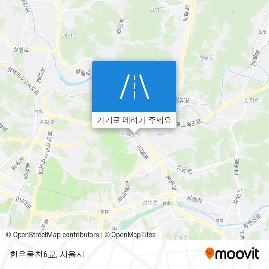 한우물천6교 지도