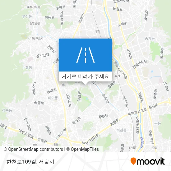 한천로109길 지도