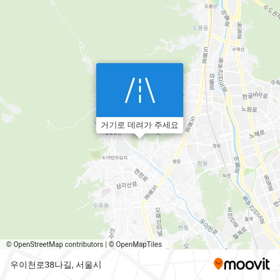 우이천로38나길 지도