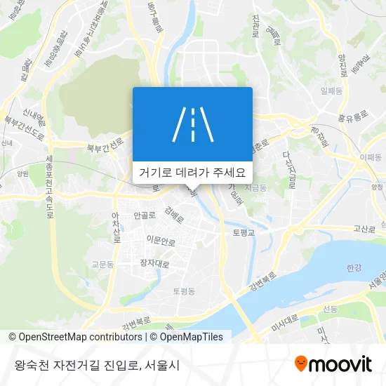 왕숙천 자전거길 진입로 지도