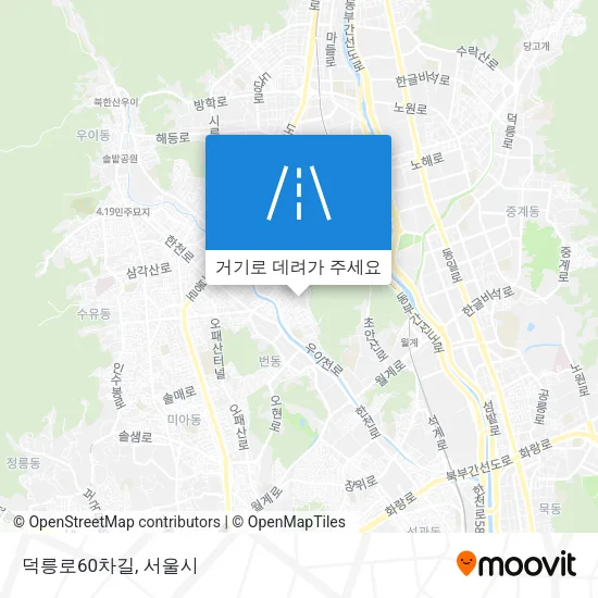 덕릉로60차길 지도