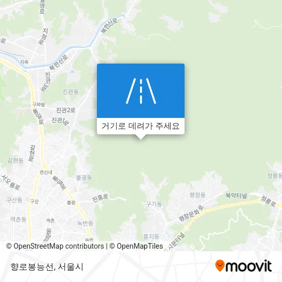 향로봉능선 지도