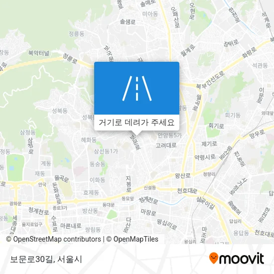 보문로30길 지도