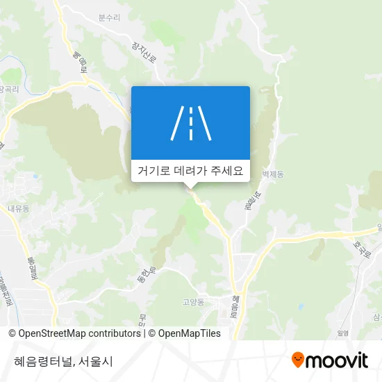 혜음령터널 지도