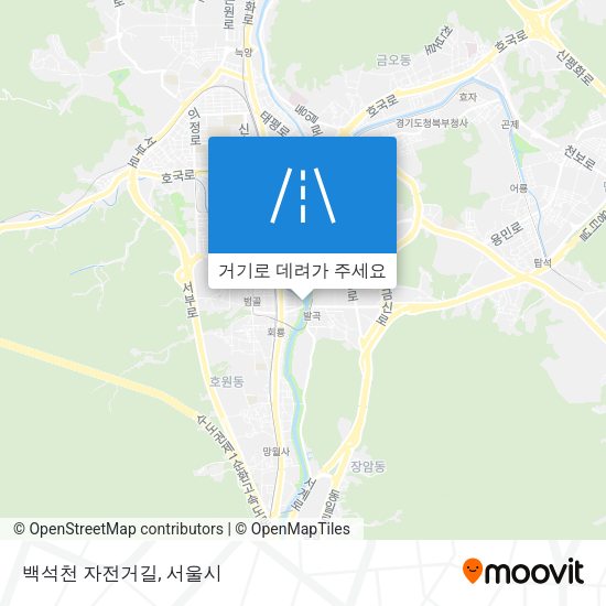 백석천 자전거길 지도