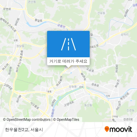 한우물천2교 지도