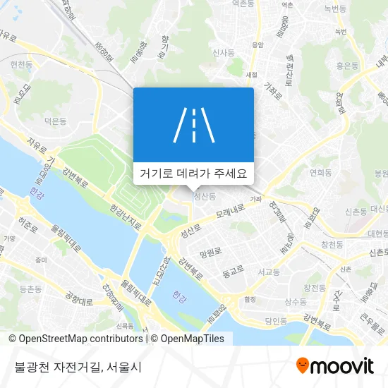 불광천 자전거길 지도