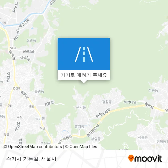 승가사 가는길 지도