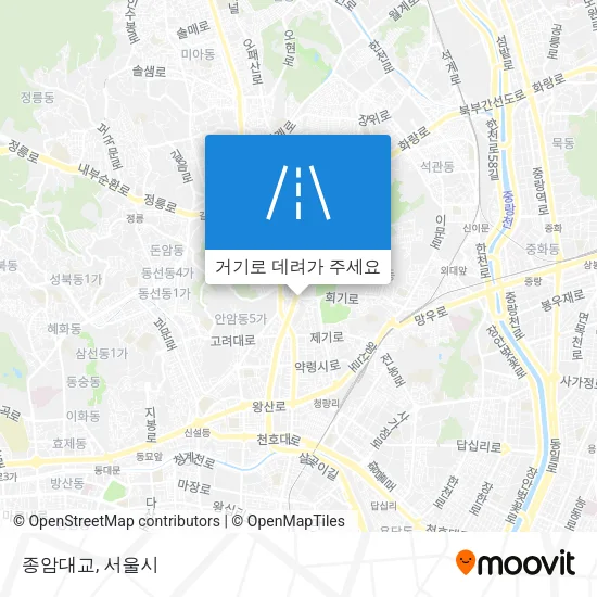 종암대교 지도