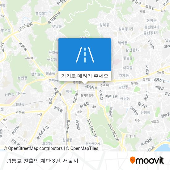 광통교 진출입 계단 3번 지도