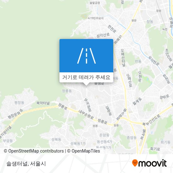 솔샘터널 지도