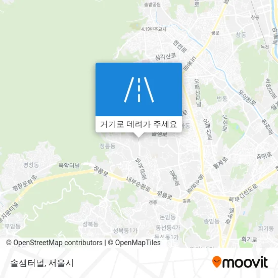 솔샘터널 지도