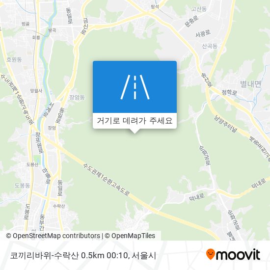 코끼리바위-수락산 0.5km 00:10 지도