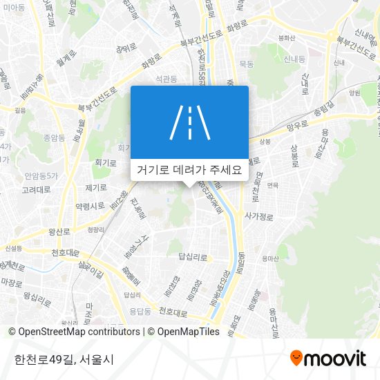 한천로49길 지도