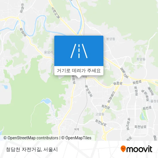 청담천 자전거길 지도