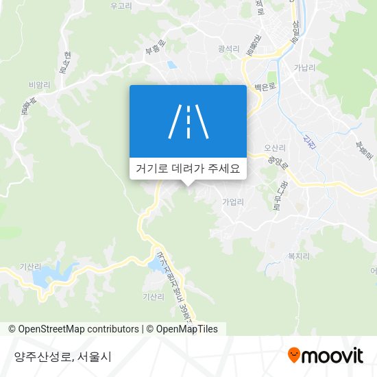 양주산성로 지도