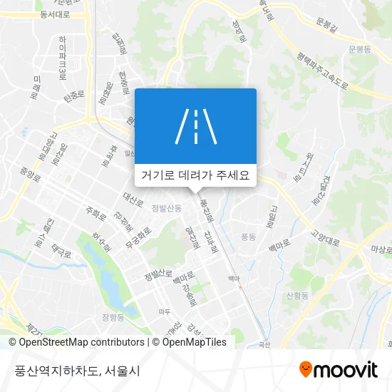 풍산역지하차도 지도