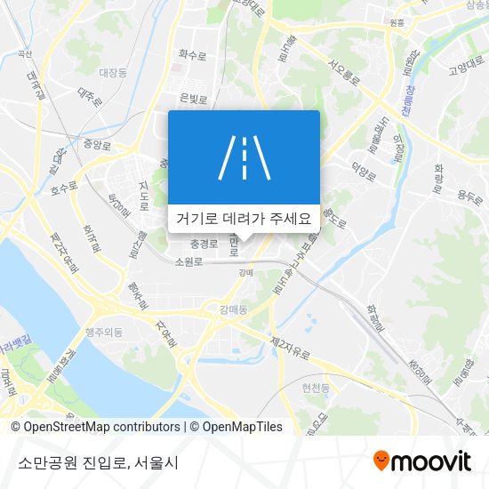 소만공원 진입로 지도