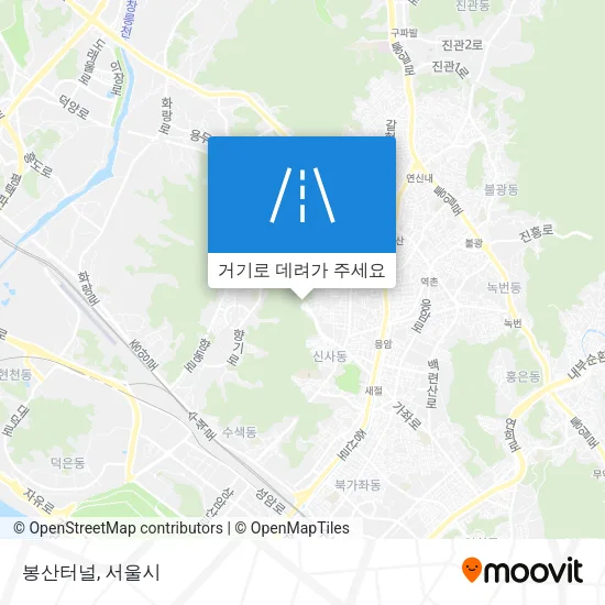 봉산터널 지도