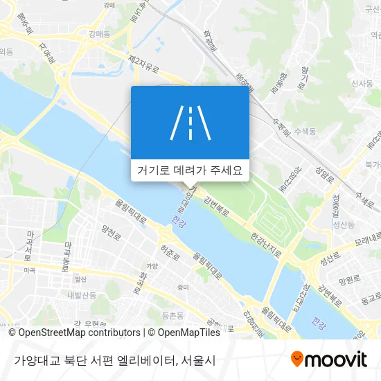 가양대교 북단 서편 엘리베이터 지도