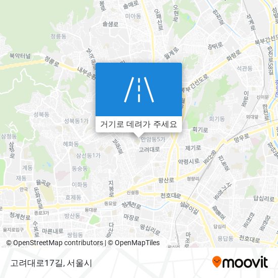 고려대로17길 지도