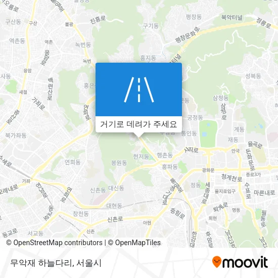 무악재 하늘다리 지도