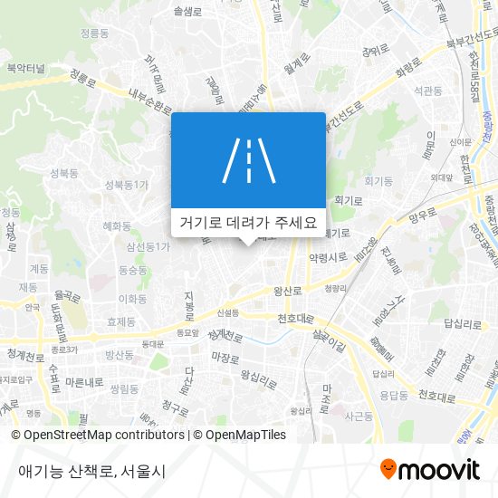 애기능 산책로 지도