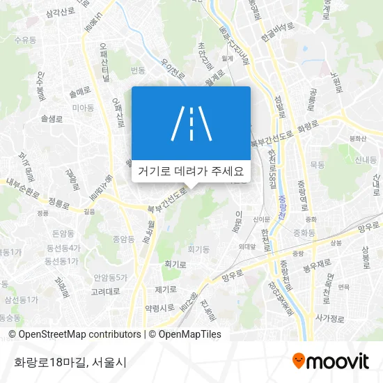 화랑로18마길 지도