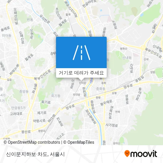 신이문지하보·차도 지도