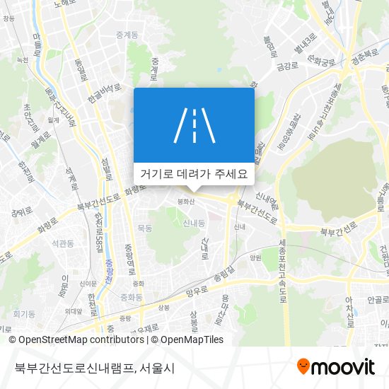 북부간선도로신내램프 지도