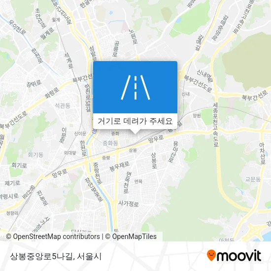 상봉중앙로5나길 지도