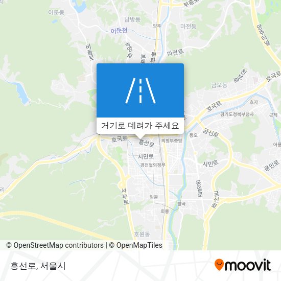 흥선로 지도