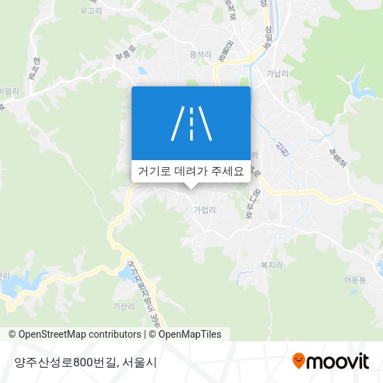 양주산성로800번길 지도