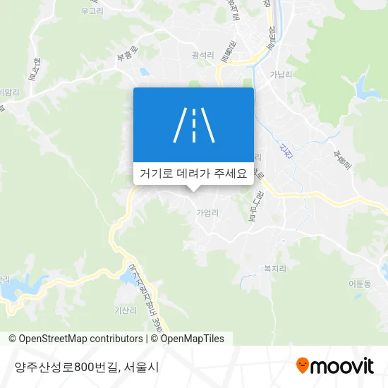양주산성로800번길 지도