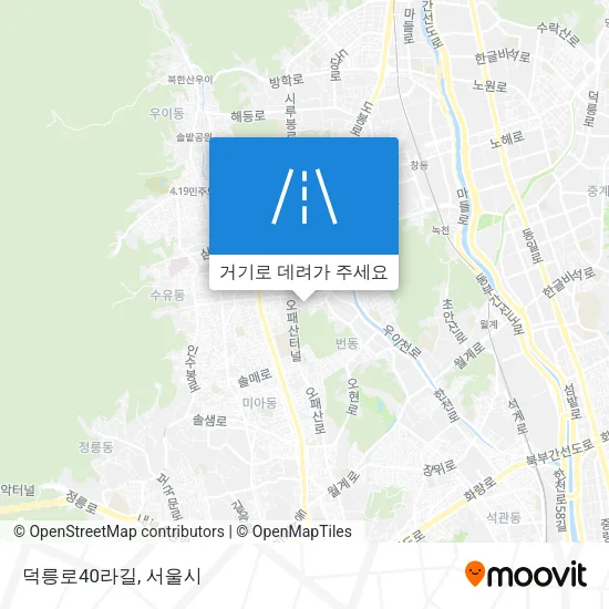 덕릉로40라길 지도