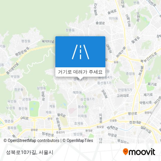 성북로10가길 지도