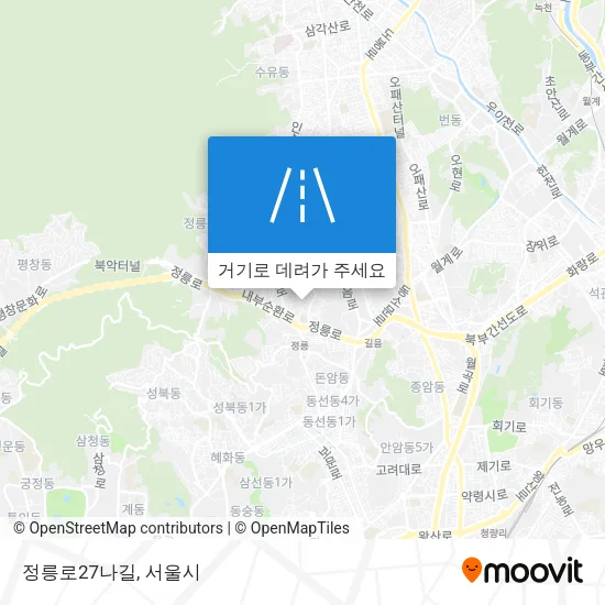 정릉로27나길 지도