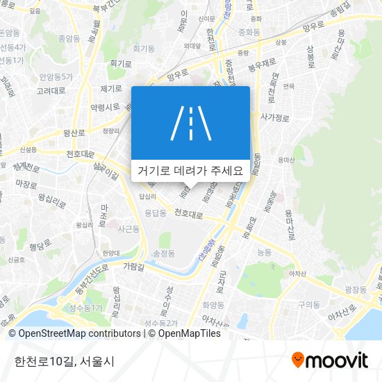 한천로10길 지도