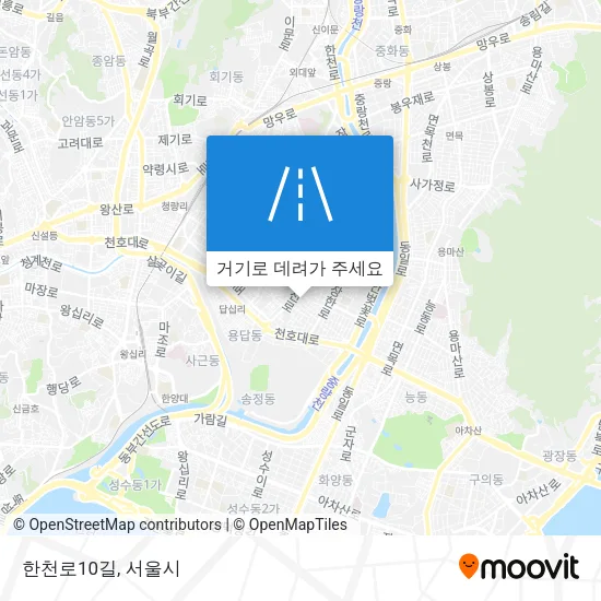 한천로10길 지도