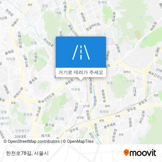 한천로78길 지도