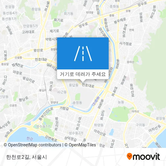 한천로2길 지도
