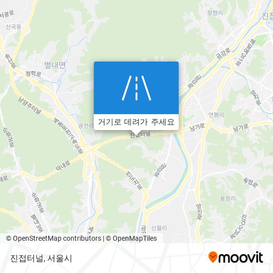 진접터널 지도