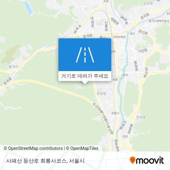 사패산 등산로 회룡사코스 지도