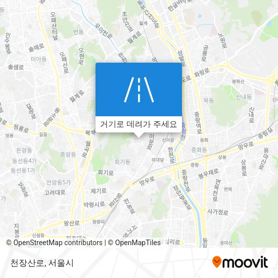 천장산로 지도