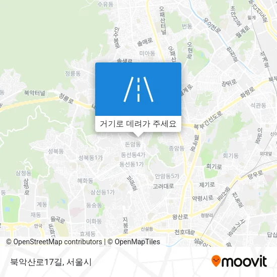 북악산로17길 지도