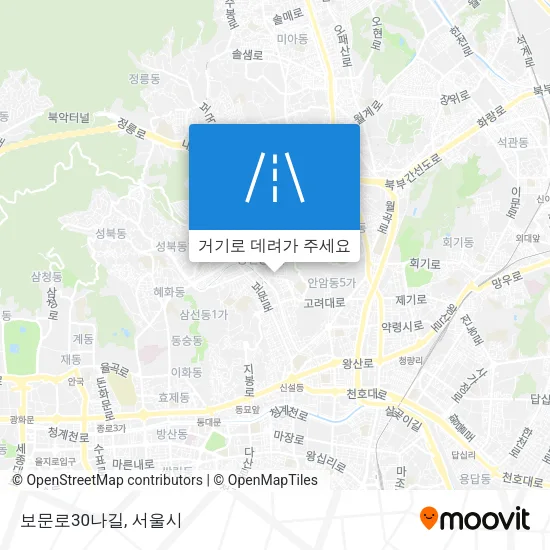 보문로30나길 지도