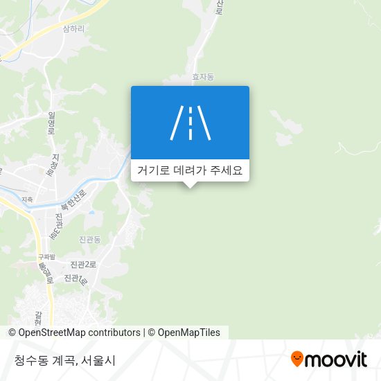 청수동 계곡 지도