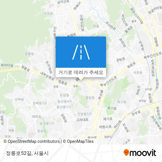 정릉로52길 지도