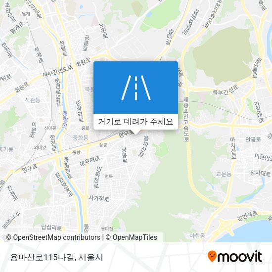 용마산로115나길 지도