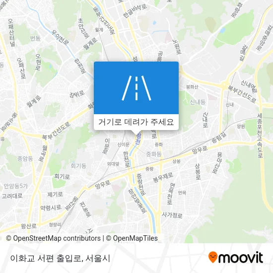이화교 서편 출입로 지도